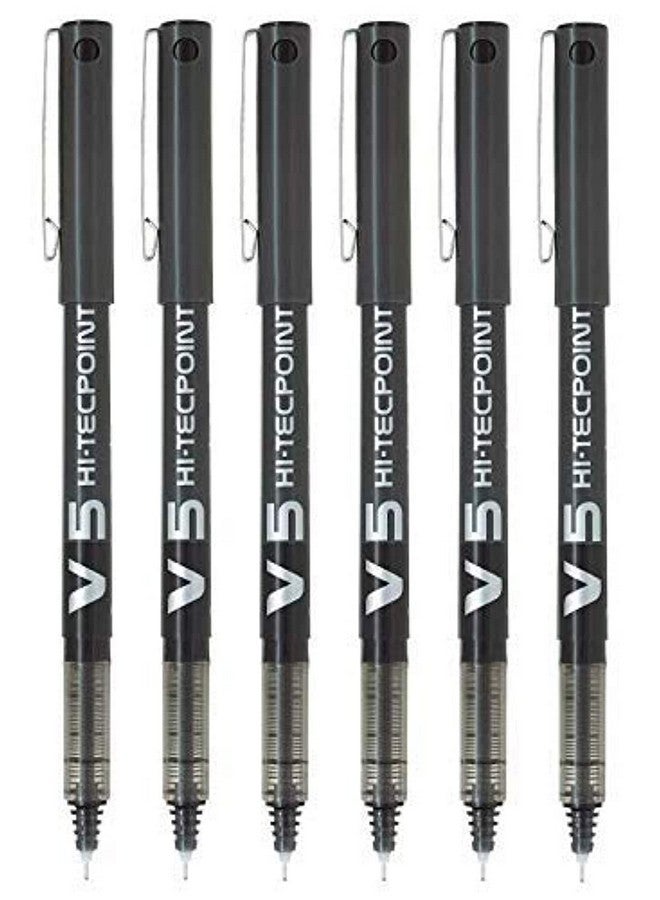بايلوت قلم بايلوت هاي تيك بوينت V5 أسود 811 (عبوة من 6 قطع)