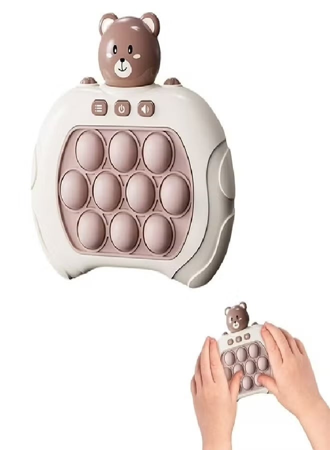 Quick Push Game light up Fidget Toys, Electronic Handheld Games Speed Push Toy, Light Up Fidget Game-Bear