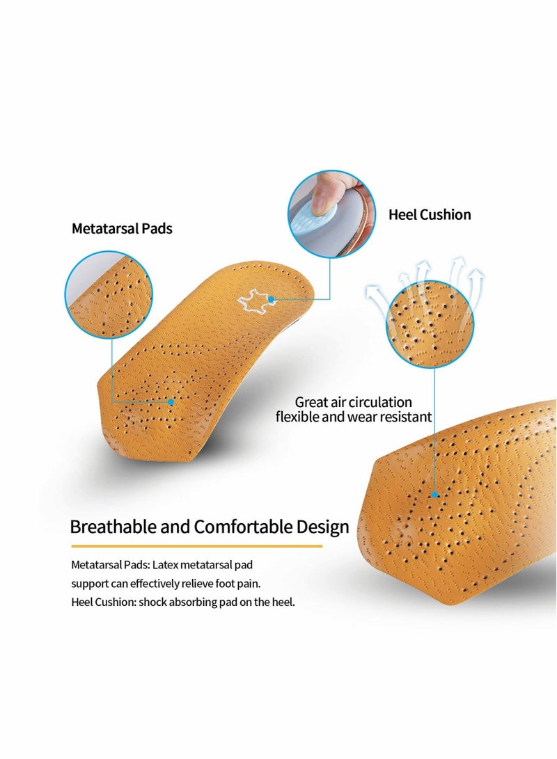 Excefore Plantar Fasciitis Arch Support Insoles with Metatarsal Pad Heel Cushion, 3/4 Length Shoe Inserts for Men and Women, Orthotic Inserts, Flat Feet Heel Spur Pain Relief Shoe Inserts  - Image 3