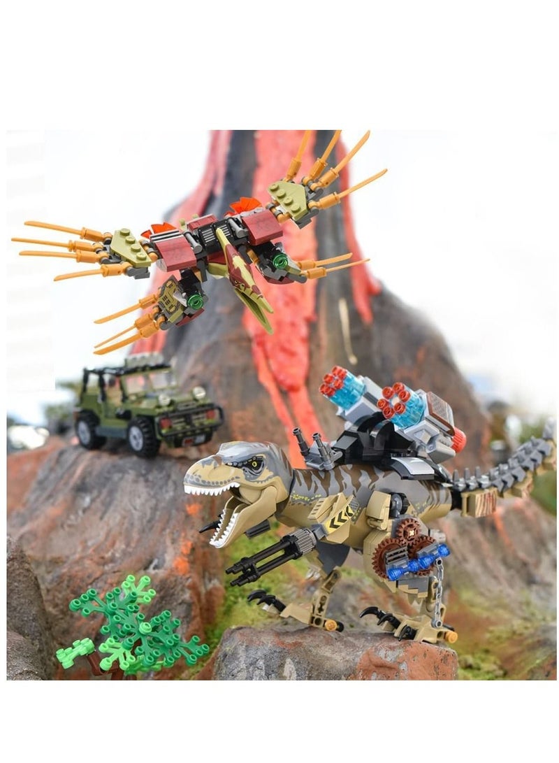 واي آند دي Dinosaurs Building Blocks Set 645 Pcs Dinosaur for Boys Age 8 9 10 11 12 13 14 Years Toys Kit Park World, Birthday Gifts and Girls - Image 2