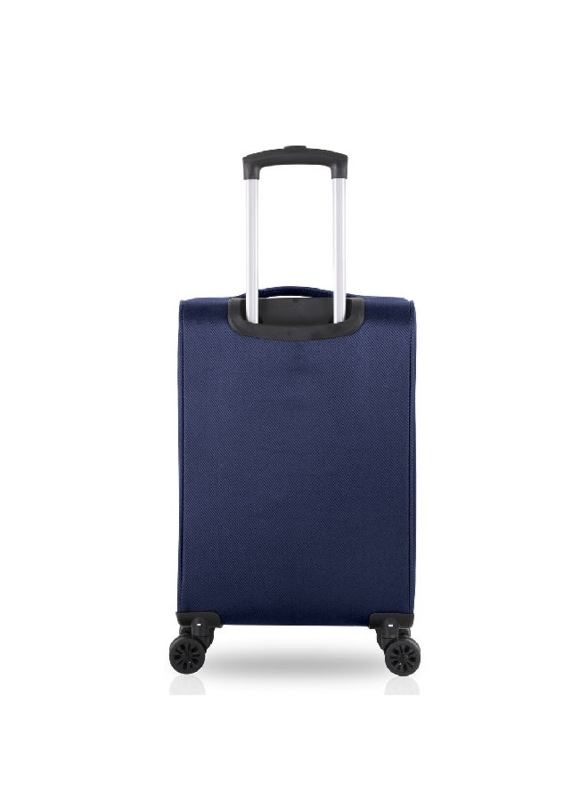 TUCCI مجموعة حقائب سفر فولو القابلة للتمدد بمقبض تلسكوبي مكونة من 3 قطع باللون الأزرق الداكن 40 × 25 × 70 سم T0360-3 - Image 3