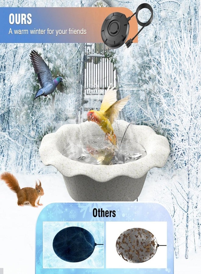 XpenGeny Bird Bath Heater for Outdoors in Winter, Birdbath Water Heater 120 W Pond De-Icer, Bird Bath Deicer Full-Covered Aluminum, Birdbath Heater Thermostatcally Controlled Auto Shut Off for Winter - Image 3