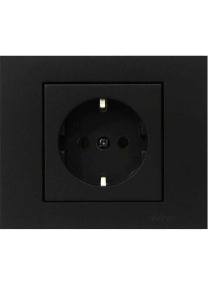 Ovivo Grano Black Grounded Socket 