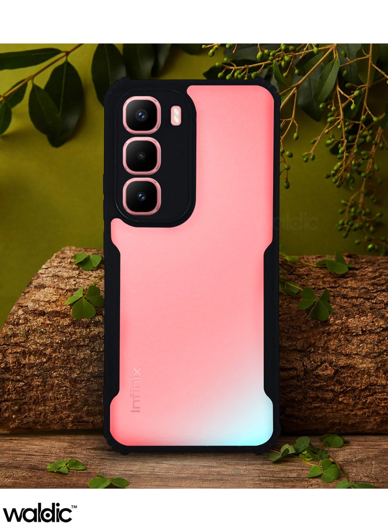 ولديك جراب فاخر لهاتف Infinix Hot 60 Pro Plus | غطاء سيليكون فاخر مصمم خصيصًا لهاتف Infinix Hot 60 Pro Plus | جراب Infinix Hot 60 Pro Plus، غطاء خلفي رفيع واقٍ لحماية الكاميرا والسقوط لهاتف Infinix Hot 60 Pro Plus - شفاف/أسود - Image 5