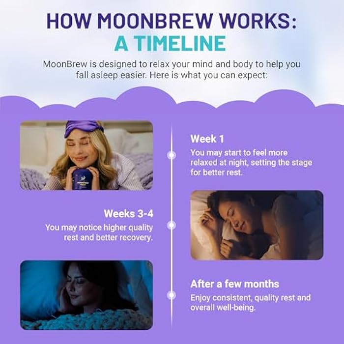 MoonBrew Magnesium Sleep Aid Drink Mix, Mixed Berry – Melatonin-Free Nighttime Ritual for Relaxation & Deep Rest – Fruity Sleepy Tea Alternative with L-Theanine & Zinc – 25 Servings - Image 5