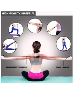 ALCOACH 8-Shape Tube Resistance Band Fitness Muscle Workout Exercise Yoga Elastic Cord  - Image 2