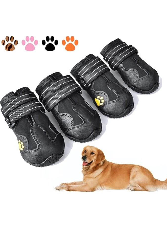 erorex Dog Boots,Waterproof Dog Shoes,Dog Booties with Reflective Velcro Rugged Anti-Slip Sole and Skid-Proof,Outdoor Dog Shoes for Medium to Large Dogs 4Ps-Size6 - Image 1