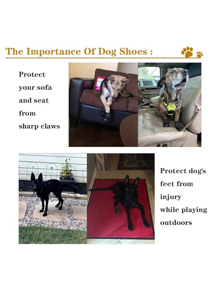 erorex Dog Boots,Waterproof Dog Shoes,Dog Booties with Reflective Velcro Rugged Anti-Slip Sole and Skid-Proof,Outdoor Dog Shoes for Medium to Large Dogs 4Ps-Size6 - Image 2