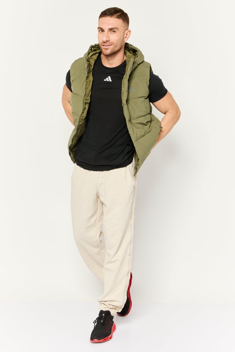 Adidas Men Sportswear Fit Sleeveless Outdoor Vest Jacket, Olive - Image 2