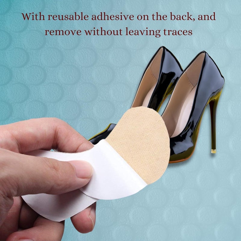 FEXMY Self-Adhesive Heel Grips Liner Cushion Inserts – Heel Pads, Shoe Bite Protector, Size Reducer Inserts, Shoes Fillers & Back Tape for Loose Shoes – Men & Women Bite Protection Pads & Tightener (Shoe Bite Protector [Beige, 6 Pair]) - Image 3