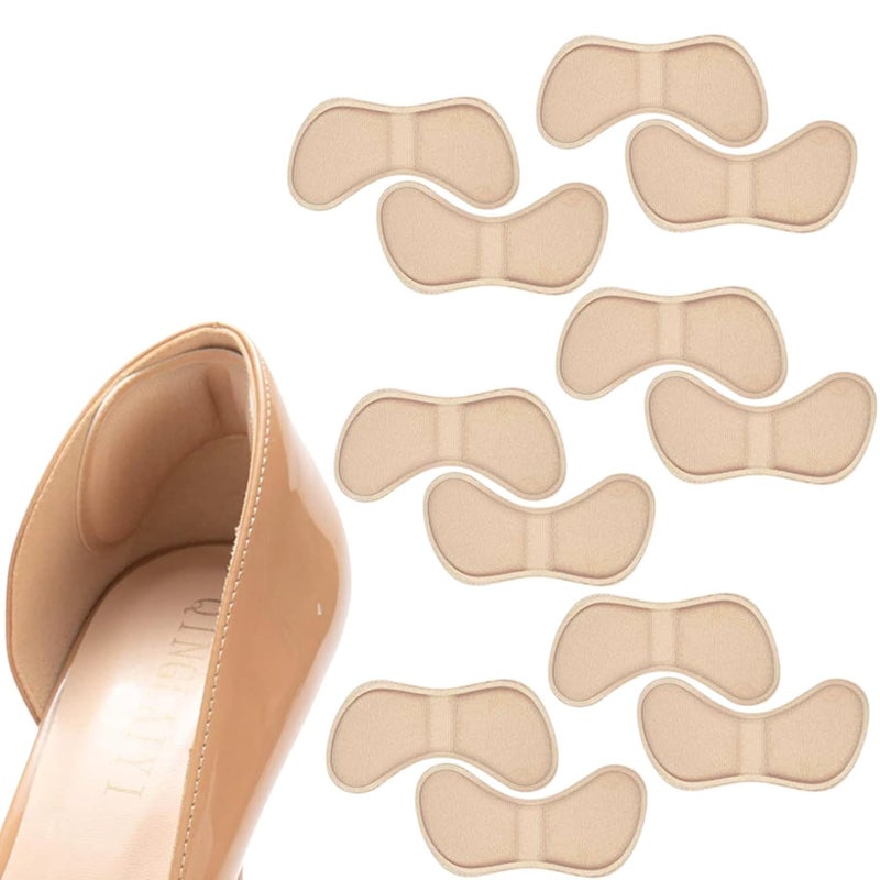FEXMY Self-Adhesive Heel Grips Liner Cushion Inserts – Heel Pads, Shoe Bite Protector, Size Reducer Inserts, Shoes Fillers & Back Tape for Loose Shoes – Men & Women Bite Protection Pads & Tightener (Shoe Bite Protector [Beige, 6 Pair]) - Image 1