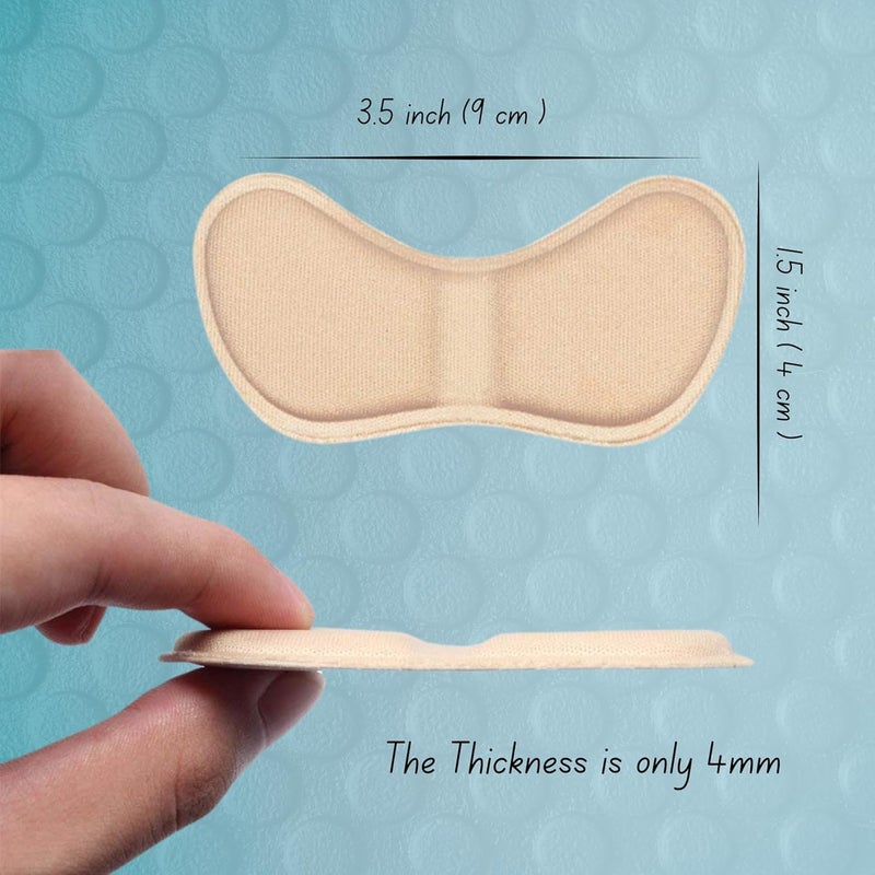 FEXMY Self-Adhesive Heel Grips Liner Cushion Inserts – Heel Pads, Shoe Bite Protector, Size Reducer Inserts, Shoes Fillers & Back Tape for Loose Shoes – Men & Women Bite Protection Pads & Tightener (Shoe Bite Protector [Beige, 6 Pair]) - Image 2