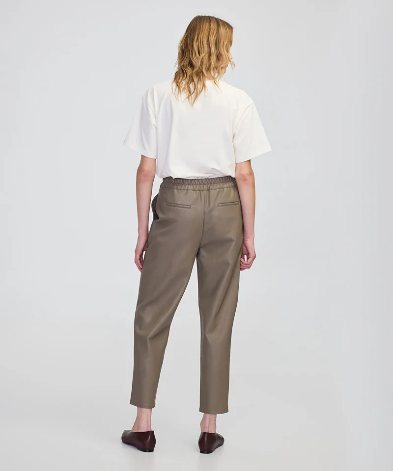 Ipekyol  Leather-Effect Carrot-Fit Trousers for Women | Best Price UAE