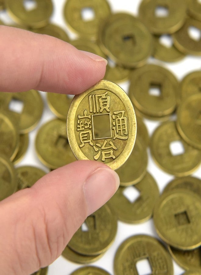 Coopay 300 Pieces Chinese Coins New Year Feng Shui Coins Good Luck Fortune I-Ching Ornament with 10 Ancient Dynasty Styles and Red Lucky Pouch for Health and Wealth (0.8inch) - Image 3