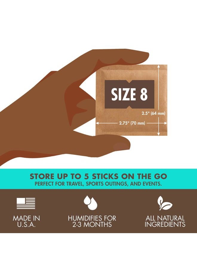 Boveda 75% Two-Way Humidity Control Packs For Storing Up to 5 Items – Size 8 – 10 Pack – For Small Non-Plastic Travel Cases – Moisture Absorbers – Humidifier Packs in Resealable Bag - Image 2