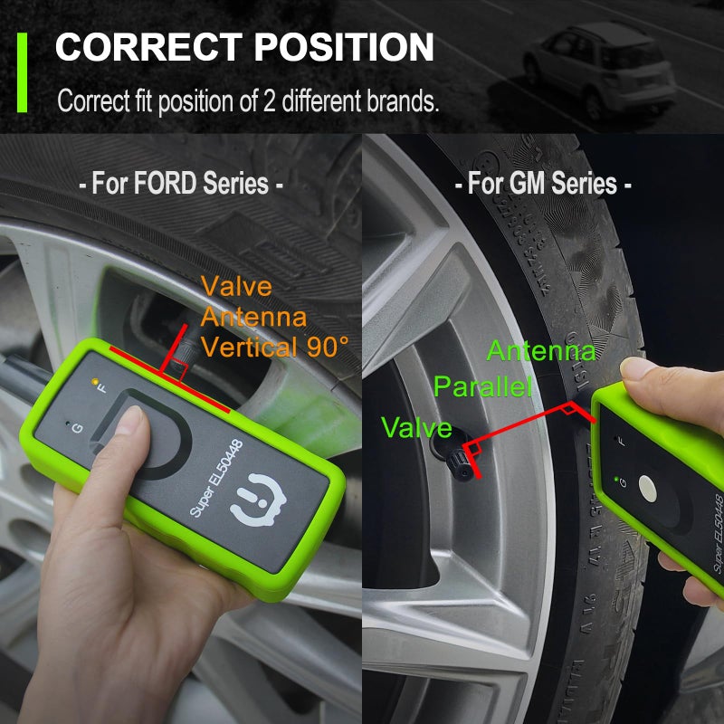 JDIAG 2IN1 TPMS Relearn Tool Super EL50448 for GM and for Ford Tire Pressure Monitor Sensor TPMS Reset Tool 2023 Edition - Image 4