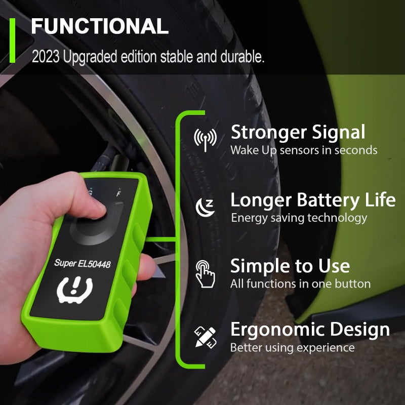 JDIAG 2IN1 TPMS Relearn Tool Super EL50448 for GM and for Ford Tire Pressure Monitor Sensor TPMS Reset Tool 2023 Edition - Image 3