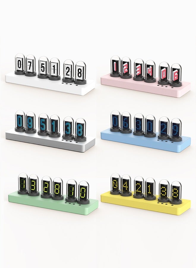 Colorful RGB tube IPS color screen multifunctional intelligent digital clock game room desktop decoration DIY electronic clock  - Image 5