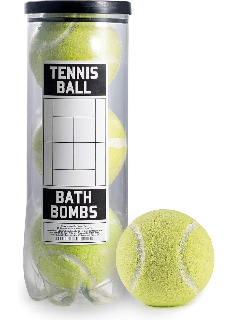 Sportigift Tennis Ball Bath Bombs  3 Pack Gifts  Tennis Equipment bats for Women Kids  Teams 