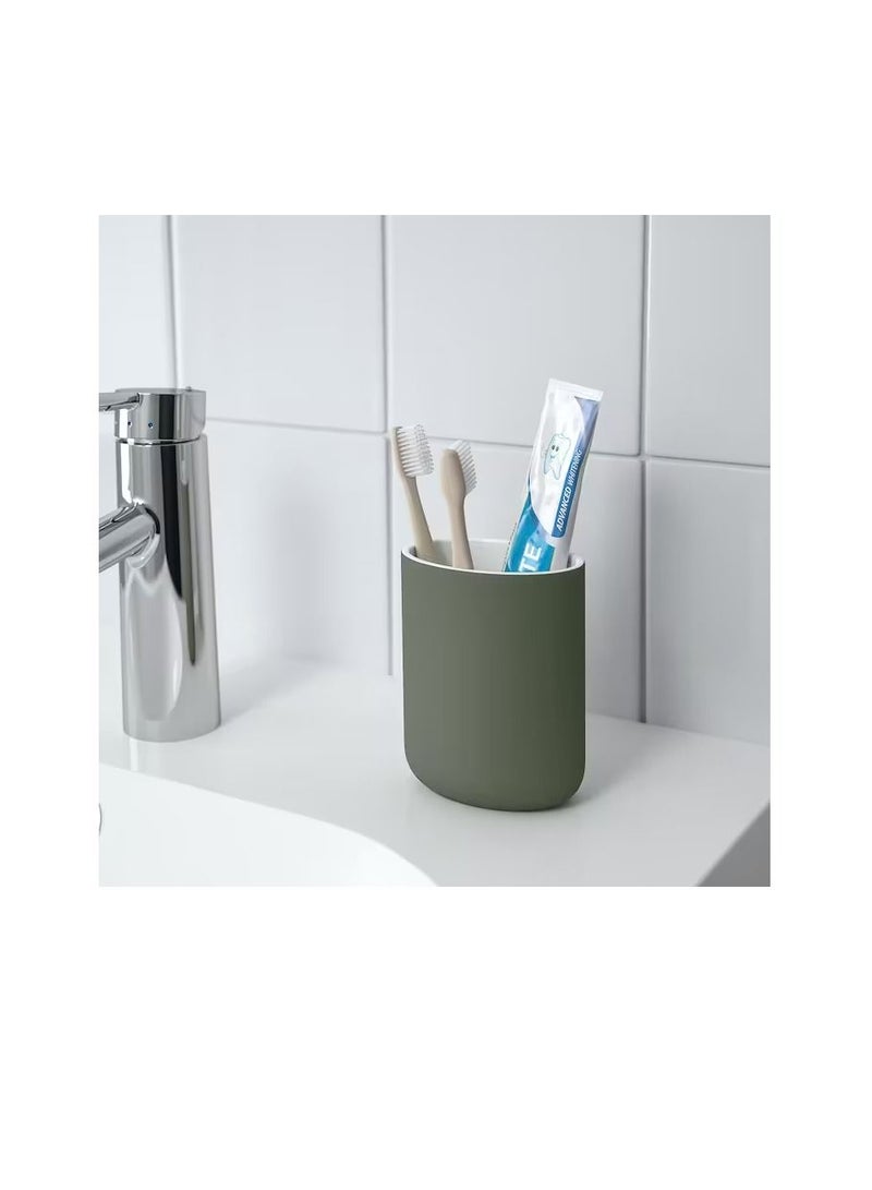 حامل فرشاة أسنان ، رمادي - أخضر - Image 2