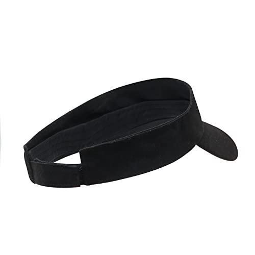 ANDICEQY Sport Sun Visor Hats Adjustable Empty Top Baseball Cap Cotton Ball Caps for Women and Men (Dark Black) - Image 4