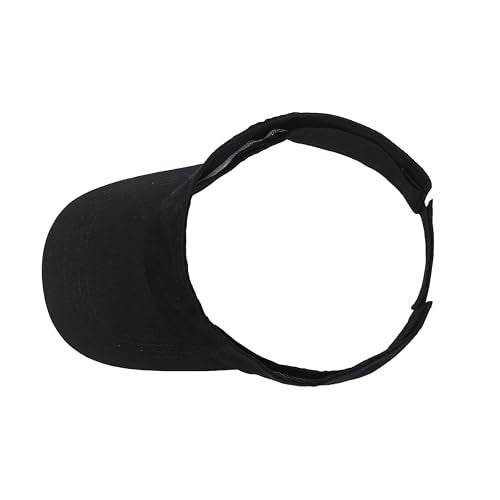 ANDICEQY Sport Sun Visor Hats Adjustable Empty Top Baseball Cap Cotton Ball Caps for Women and Men (Dark Black) - Image 5