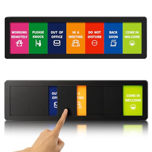 EliteSign Office Door Signs,7 Options-Do Not Disturb, Out of Office, In a Meeting, Working Remotely,Please Knock, Back Soon, Come in Welcome Privacy Door Signs Available and Away for Conference Room & Meeting - Image 1