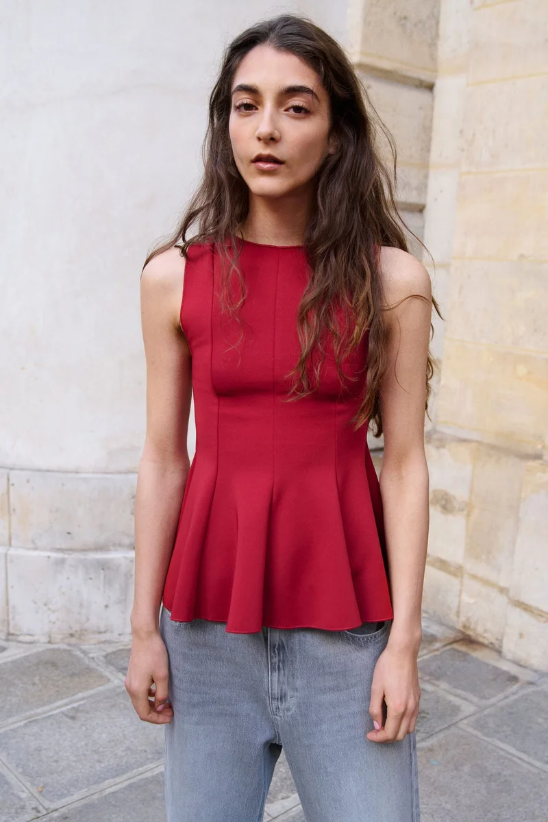 H&M Sleeveless peplum top