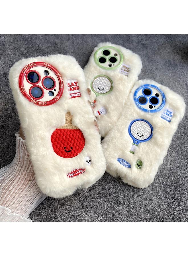 S-TOP Case For iPhone 16 Pro Fun Sports Plush Silicone Phone Case - Image 3