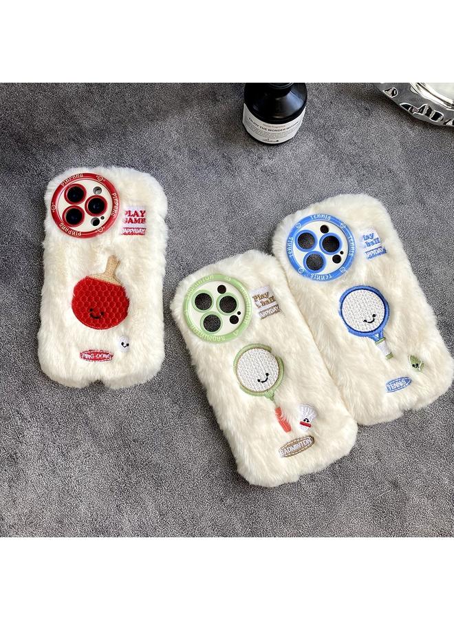 S-TOP Case For iPhone 16 Pro Fun Sports Plush Silicone Phone Case - Image 2
