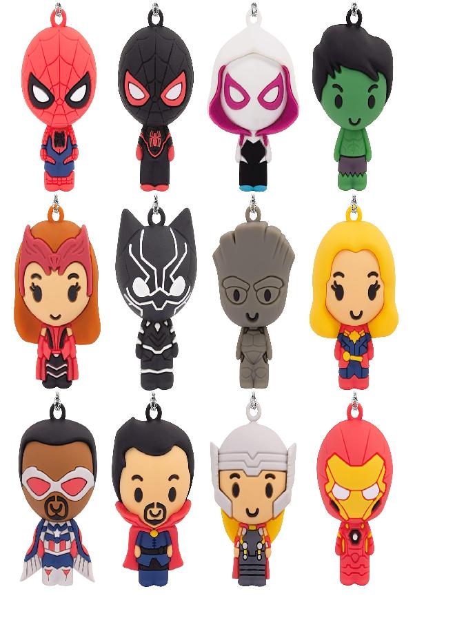 Hallmark Marvel Countdown Calendar Miniature Christmas Tree Set With 12 Mini Ornaments, Plastic - Image 1