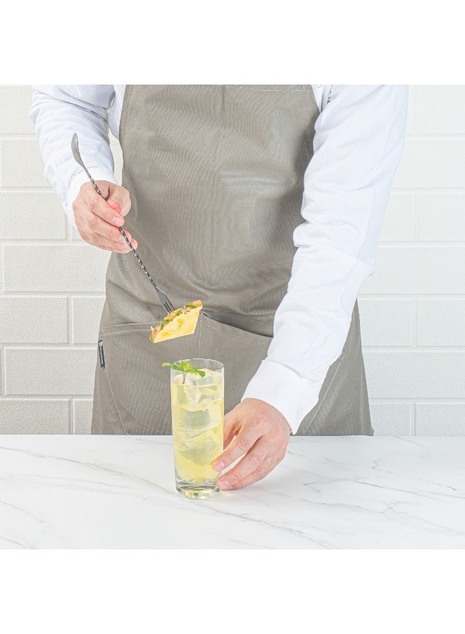 Restaurantware أداة مطاعم - ملعقة بار بطول 12 بوصة، ملعقة تحريك كوكتيل برأس شوكة - ملعقة خلط كوكتيل من الفولاذ المقاوم للصدأ مطلية باللون الأسود، للتحريك والخلط للمحترفين - Image 5