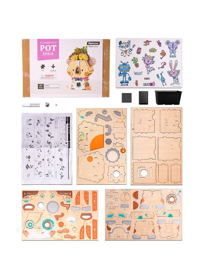 NIBEMINENT Pot Koala DIY Wooden Model Kit 8+ Years - Image 5