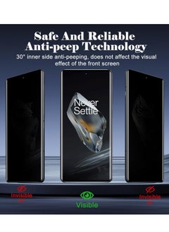 BORTONY OnePlus 12 Privacy Screen Protector 9H Hardness  Anti-Spy Tempered Protective Glass 2-Pack Anti-Scratch Black Edge Privacy Screen protector for OnePlus 12 5G  - Image 4