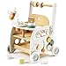 labebe Wooden Baby Walker Baby Push Walker Doll Stroller Push Activity Walker for Kids 18M Adjustable Speed Learning Walking with Wheels Birthday Gift for Girls Boys Ages 13 - Image 3