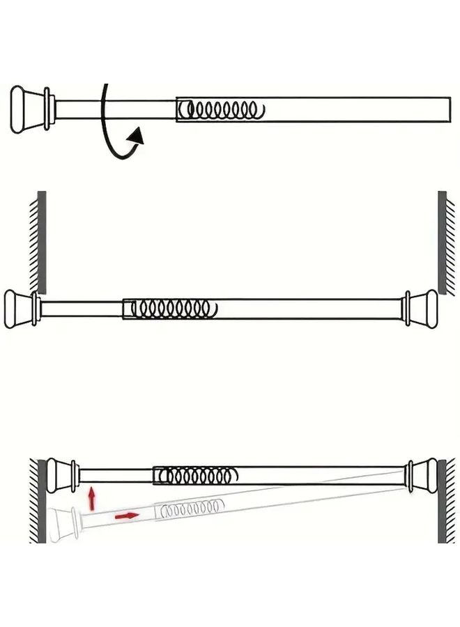 2pcs Ruyi Poles 15.75-27.56inch Rustproof No Fade Deep Dive Shower Curtain Set - Image 3