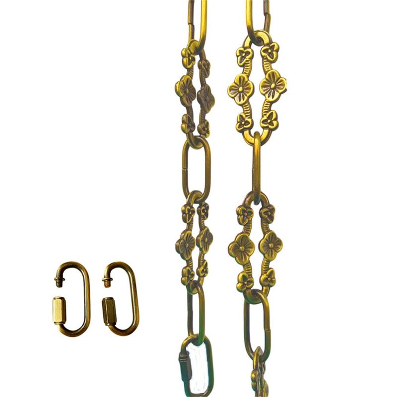 WOERFU 30 inch Antique Gold bronze Decorative Plum buckle Chain for Hanging Lighting Gold bronze