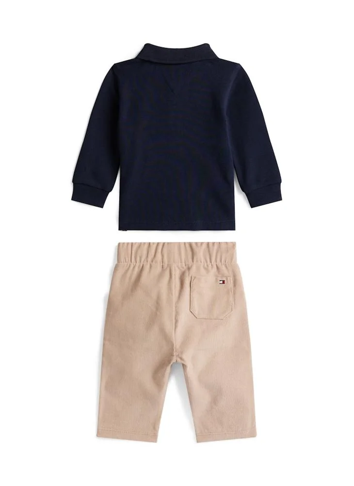 تومي هيلفيغر طقم هدايا بولو وبنطلون كورد للأطفال