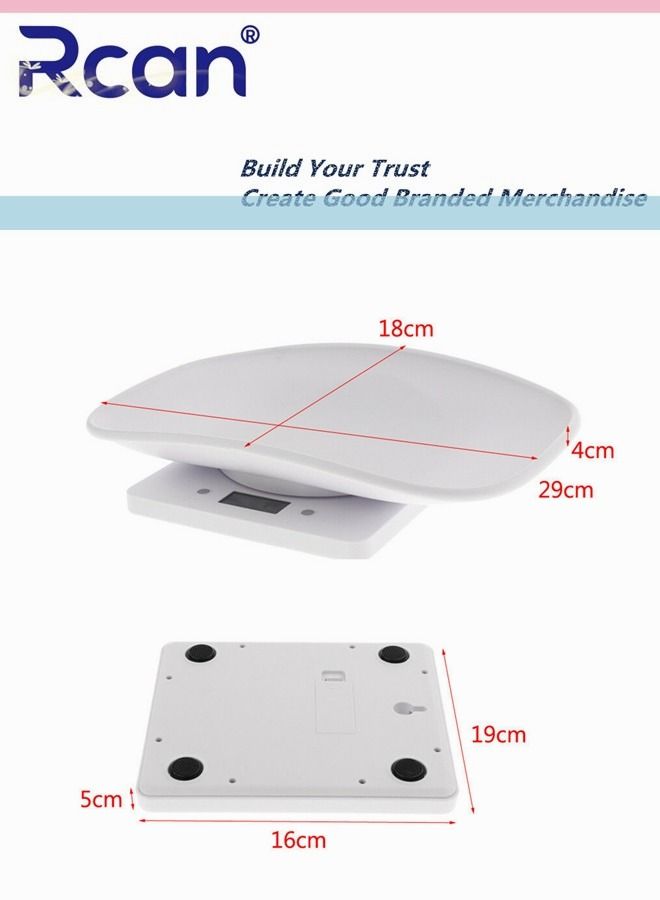 Rcan Infant Newborns Puppy Cats Weight Scale 10KG Multi-Function with LCD Display 3 Weighing Mode LB OZ KG - Image 5