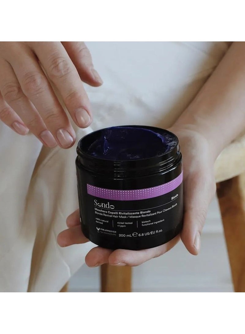 Sendo Blonde Revival Hair Mask for Natural Blond, Bleached or White Hair 200ml - Image 3