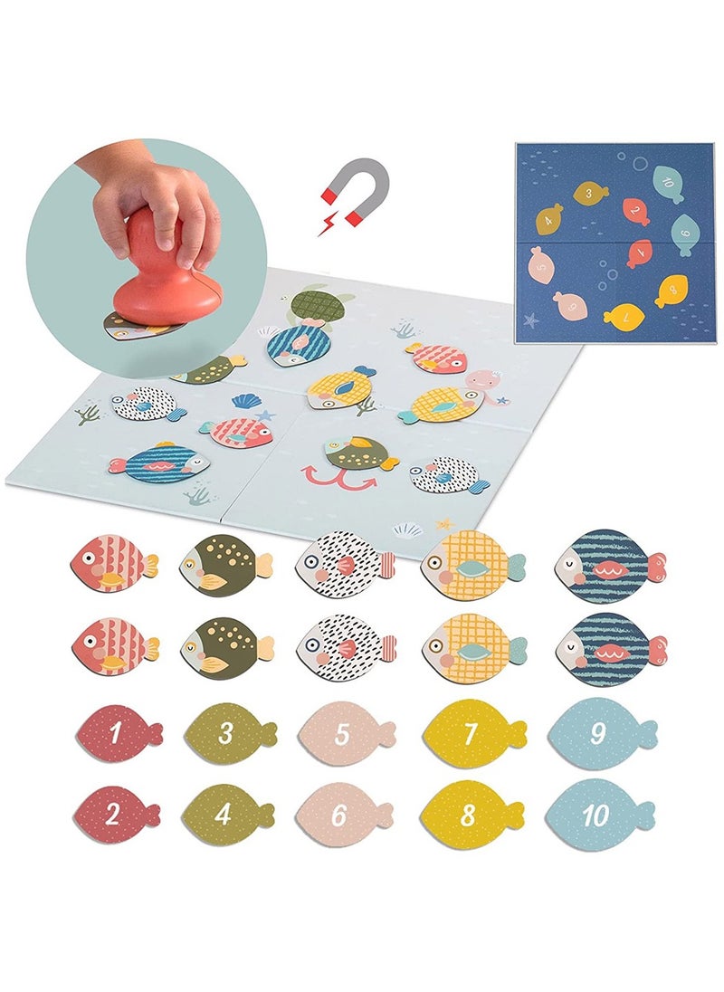 Taf Toys - Taf Toys Magnetic Fishing Game | Toddler Educational Toy | 6-in-1 Fun Game | Boys & Girls 1+ | 22x21x8 cm (8.7x8.3x3.1 in) | Multicolor - Image 1
