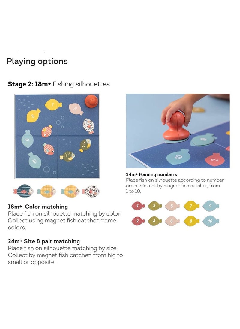 Taf Toys - Taf Toys Magnetic Fishing Game | Toddler Educational Toy | 6-in-1 Fun Game | Boys & Girls 1+ | 22x21x8 cm (8.7x8.3x3.1 in) | Multicolor - Image 1