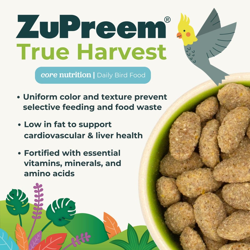 ZuPreem Natural Bird Food, Bird Feed Pellets for Parrots, Conures, Caiques, African Greys, Eclectus & Small Cockatoos, ZuPreem Nutrition, Made in USA, Parrot Food, Conure Feed, (M/L, 3 lb) - Image 5
