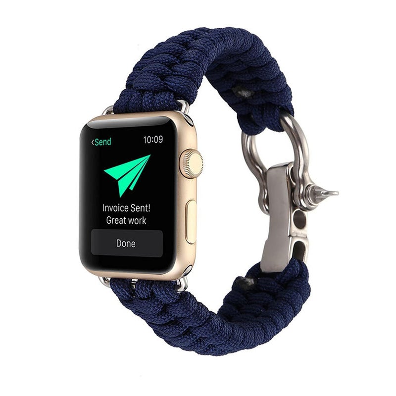 eWINNER Nylon Woven Strap Compatible with Apple Watch Ultra 2/Ultra/Series 9–1 SE – 49–38mm Replacement Band for Men Women - Image 2