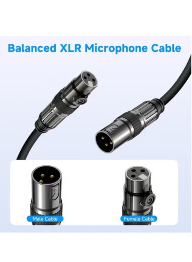  فيكتوال كابلات ميكروفون XLR، كابل ميكروفون نحاسي ثلاثي الأطراف خالٍ من الأكسجين، من ذكر إلى أنثى، مناسب لمكبرات الصوت، وأنظمة الصوت العامة، وخلاطات الصوت للبودكاست، وشاشات الاستوديو، وتسجيل الصوت، وغيرها (1 متر/3 متر/5 متر) - Image 5
