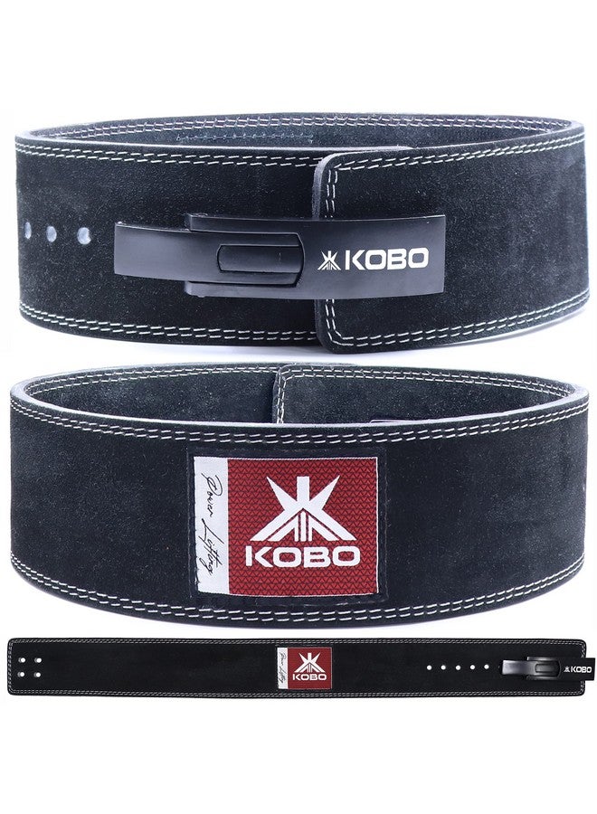 كوبو حزام رفع الأثقال Kobo مقاس 10 مم، حزام لياقة بدنية لرفع الأثقال، جلد طبيعي أصلي، عرض 4 بوصات، دعم للظهر، 9 فتحات قابلة للتعديل، تمرين القرفصاء، كمال الأجسام، رفع الأثقال، تدريب القوة، للرجال والنساء WTB-08 - Image 1
