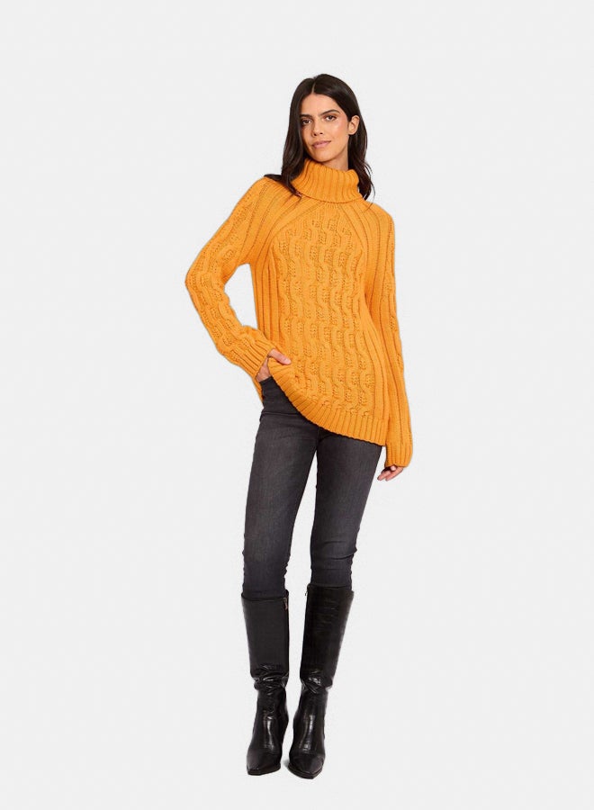 DALYDRESS Women Regular Fit Pullover - Orange