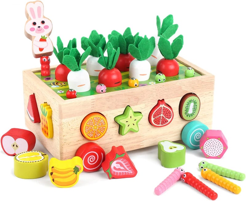 KMTJT Toddlers Montessori Wooden Educational Toys for Baby Boys Girls Age 1 2 3 Year Old, Shape Sorting Toys 1st One First Birthday Girl Gifts for Kids 1-3, Wood Preschool Learning Fine Motor Skills Game - Image 1