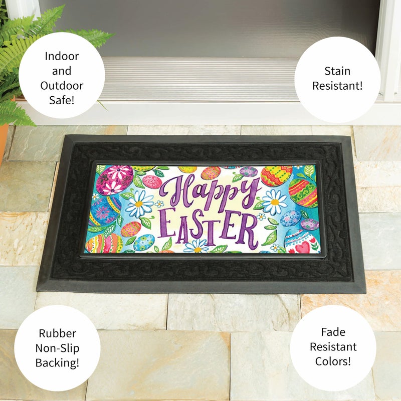 Evergreen Flag Evergreen Sassafras Spring Holiday Doormat Insert Bundle & Tray Set of 5, Interchangeable Entrance Door mats Indoor and Outdoor Welcome Mat 30 x 18 Tray Non Slip Backing Low Profile - Image 4