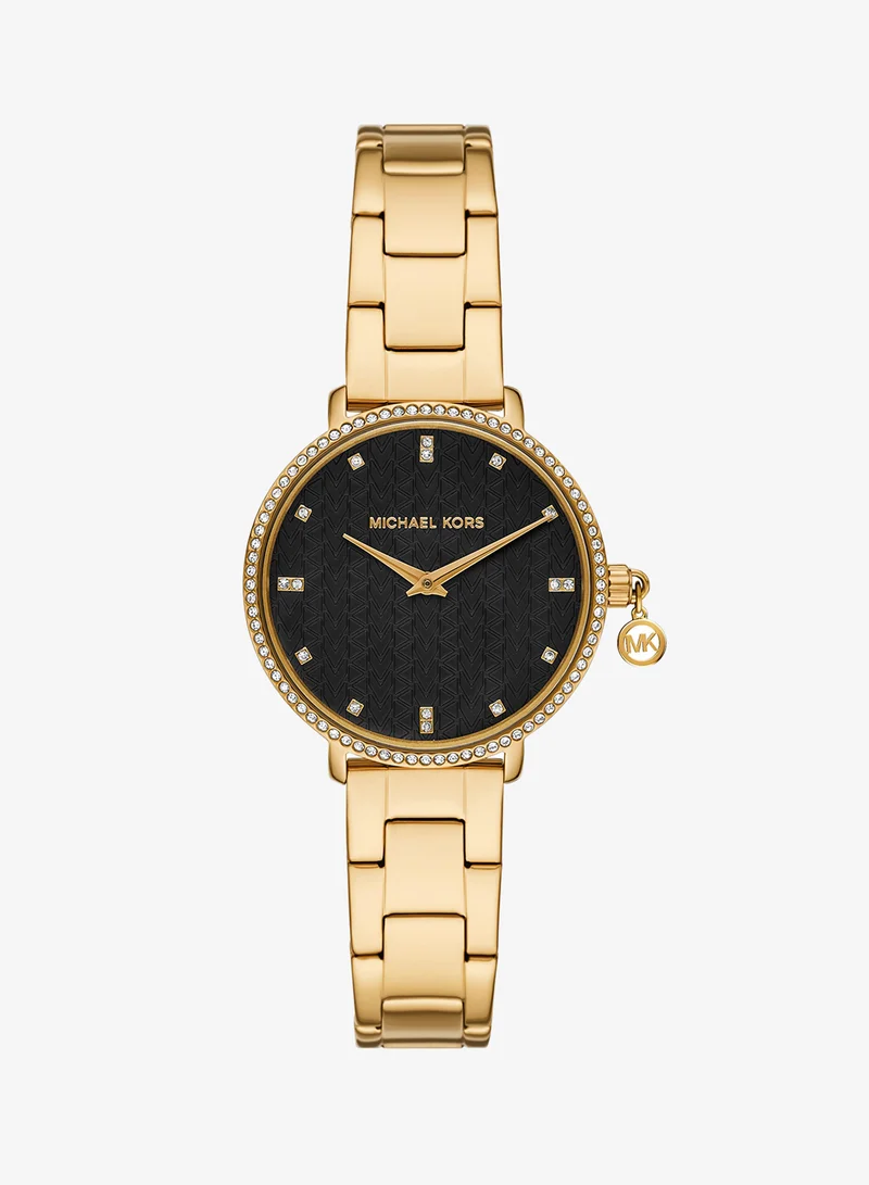 مايكل كورس Gold-Plated Metal Bracelet Analog Watch
